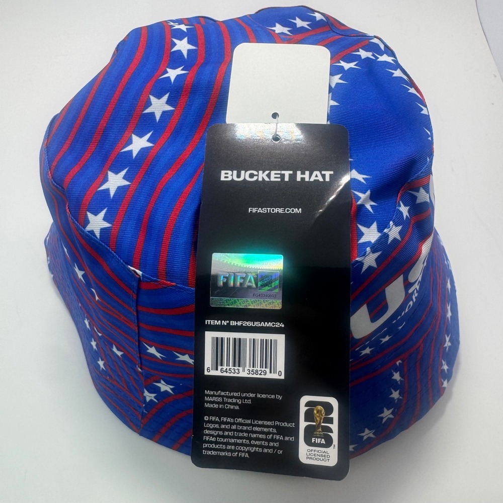 FIFA Bucket Hat Unisex OS Blue New USA World Cup 2026 Stars Stripes BHF26USAMC24 - Picture 4 of 6